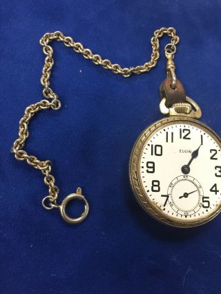 Elgin 575 USA 15 Jewel Pocket Watch With Chain Part 2