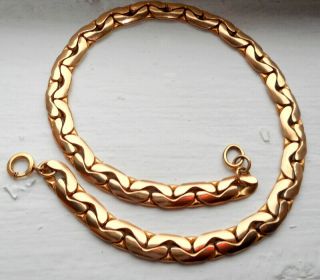 Solid 12k Gold Art Deco Heavy Rare Necklace Wear Or Scrap 45.  9 G