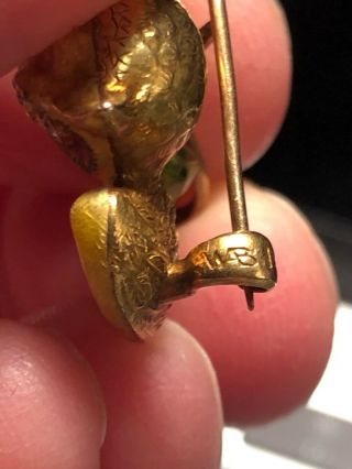 Antique Gold Owl Pin WAB 5