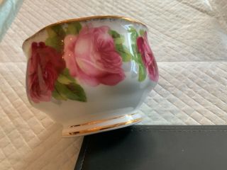 ROYAL ALBERT OLD ENGLISH ROSE TEACUP/ CREAMER SUGAR MATCHED 5