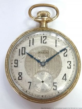 15j Elgin Grade 313 Open Face 16s Vintage Pocket Watch To Fix