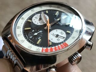 Vintage Longines 44mm Chronograph Wristwatch Valjoux 72 Dial Band 2