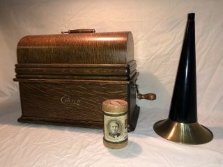 ANTIQUE EDISON HOME CYLINDER PHONOGRAPH Capable To Play 2 or 4 Minute Cylinder. 2