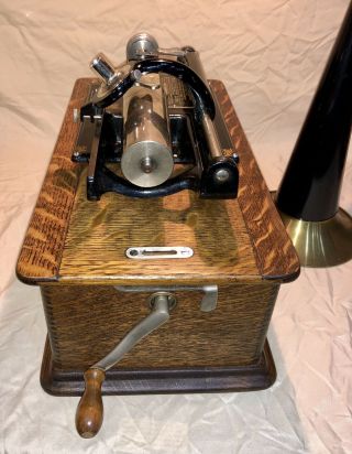 ANTIQUE EDISON HOME CYLINDER PHONOGRAPH Capable To Play 2 or 4 Minute Cylinder. 4