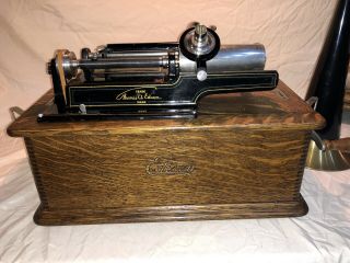 ANTIQUE EDISON HOME CYLINDER PHONOGRAPH Capable To Play 2 or 4 Minute Cylinder. 5