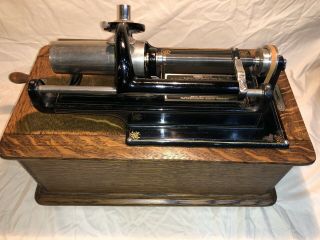 ANTIQUE EDISON HOME CYLINDER PHONOGRAPH Capable To Play 2 or 4 Minute Cylinder. 8