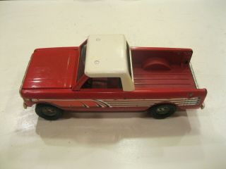 Ertl International Scout Pickup Truck Vintage 1/16 Scale Red Stamped Metal Toy