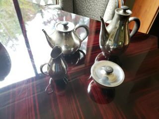 Mid Century Gorham Directional Sterling Coffee/tea Set 1956 - 57.  55 Ounces