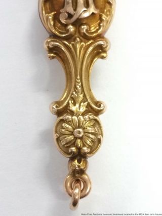 Most Art Nouveau 18k Gold Cherub Serpent Lorgnette Antique Folding Opera Glasses 4