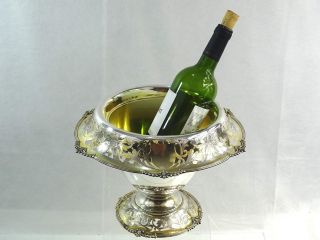 Magnificent Antique American Sterling Silver Wine Cooler Reed & Barton Barware