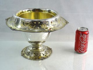 MAGNIFICENT ANTIQUE AMERICAN STERLING SILVER WINE COOLER REED & BARTON BARWARE 4