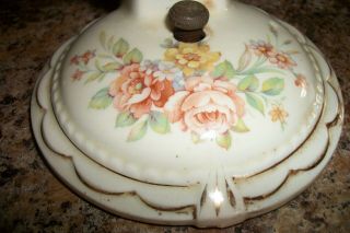 Vintage Art Deco Porcelain FLOWERED Antique Wall Sconce Light Fixture 3