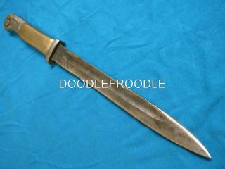 Vintage Ww1 Ww2 Custom Military Trench Art Combat Fighting Survival Bowie Knife