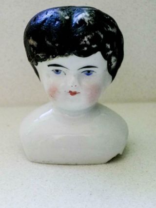 Antique Large German Porcelain Half Doll 