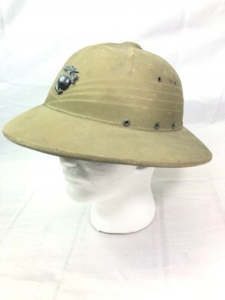 Ww2 Wwii Us Usmc Marines Pith Helmet,  Corps,  Marine,  Navy,  Jungle,  Hat,  Cap