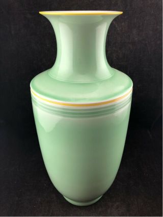 Large Green Qianlong Chinese Vase 15 1/2 " Signed