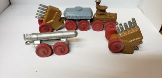 Vintage Barclay,  Manoil,  Lead Tractor With Trailers