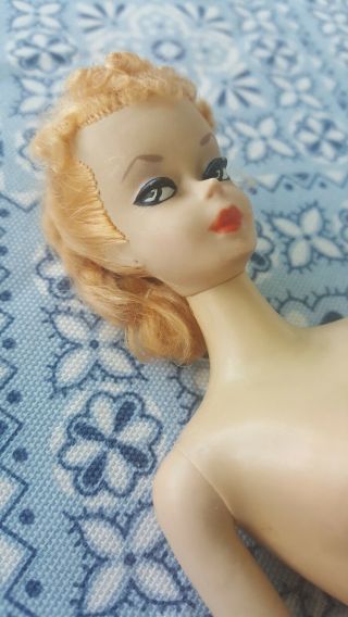 Vintage 1959 Mattel Barbie 2 Blonde Doll Auburn Japan Feet 59