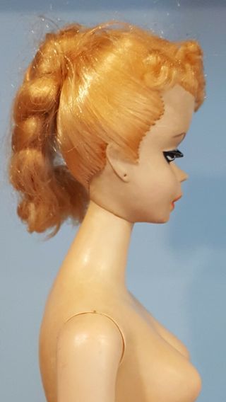 Vintage 1959 Mattel Barbie 2 Blonde Doll Auburn Japan Feet 59 2
