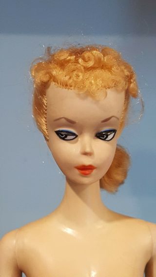 Vintage 1959 Mattel Barbie 2 Blonde Doll Auburn Japan Feet 59 3