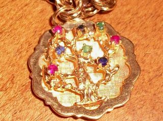 Vintage 1960’s 14k Gold 7.  5” Charm Bracelet Not Scrap 38.  7 Grams 2