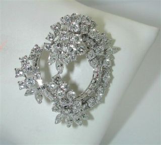 $55,  000 Tiffany & Co.  Antique Diamond 10.  50ctw F/vvs Platinum Rare Brooch - $99