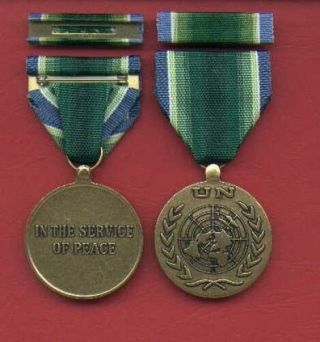 Un United Nations Medal For India And Pakistan Mission With Ribbon Bar