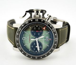Graham Chronofighter Vintage Gmt Green Dial 2cvbc.  G01a.  L141s Mens Watch
