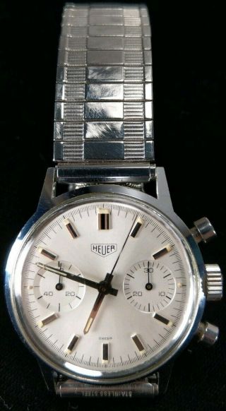 Vtg Tag Heuer Valjoux 7733 Chronograph 7721 Men ' s Watch Poor Man ' s Carrera 2