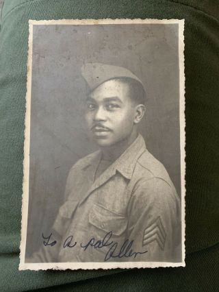 Ww2 African American Sergeant Signed Photo