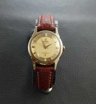 Vintage Omega Constellation Pie Pan Deluxe 18k Solid Gold Case & Dial Cal.  551