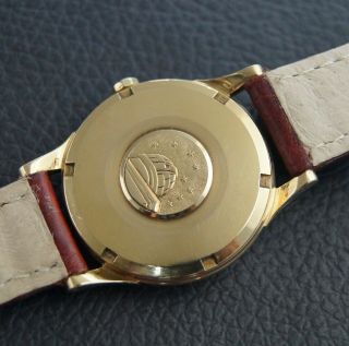 VINTAGE OMEGA CONSTELLATION PIE PAN DeLUXE 18K SOLID GOLD CASE & DIAL CAL.  551 7