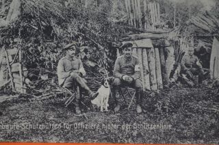 Wwi Postcard • War/rescue/red Cross Dog & Soldiers • 1917 • Feldpost • Hund