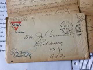 Ww1 Aef Letter France Qmc Casual Dept.  Issued Tobacco,  French Money,  Transcripti