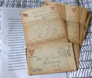 WW1 AEF letter France QMC Casual Dept.  Issued tobacco,  French money,  transcripti 2
