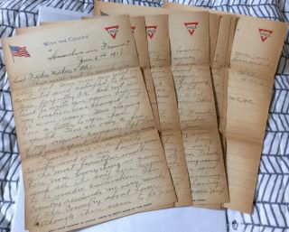 WW1 AEF letter France QMC Casual Dept.  Issued tobacco,  French money,  transcripti 4