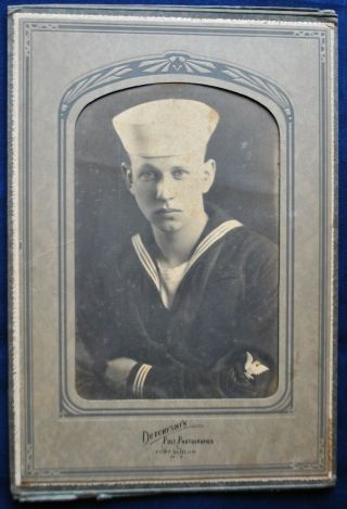 Wwi Photo Of U.  S.  Navy Sailor Pharmacist Mate,  2nd Class