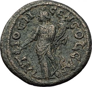 Caracalla 198ad Antioch Pisidia Tyche Authentic Ancient Roman Coin I59323
