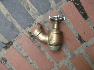 Vintage Brass Tap Industrial French Fire Hydrant Connection Antique Old