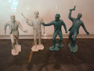 Vintage Marx Man From Uncle 6 Inch Figures Set Of 4 Playset