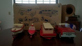 Rare Antique 1961 Tonka Marina Set With Box