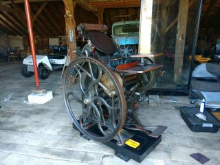 Chandler and Price 10x15 antique letterpress printing press.  Seller restored 2