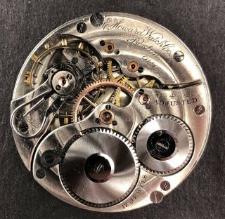1909 E Howard Co 16s 17j Antique Pocket Watch Movement Series 3/1905 924045 Hf