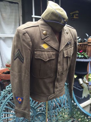 Named WWII US Army air corps AIRBORNE TROOP CARRIER Corporal Tunic With Wings 6