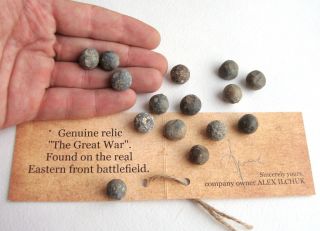 Historic Lead Balls Battle Relic germany vintage WW1 WWI Great War gift 2