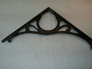 Vtg Large Cast Metal Sign/library/wall Shelf L Bracket Architectural Salvage