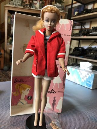 Vintage 1960’s 3 Blonde Pink Silhouette Dressed Box Ponytail Barbie