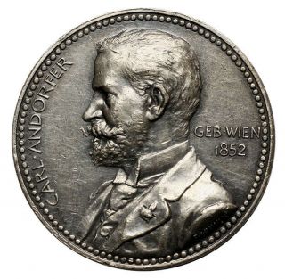 Austria Carl Andorfer Co - Founder Of Numismatic Society Vienna Silver Medal 1893
