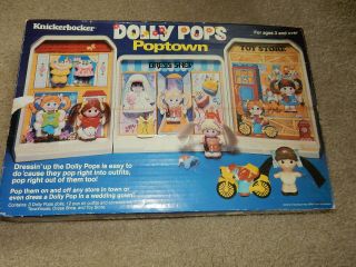 1978 Knickerbocker Dolly Pops Poptown Dress Shop Toy Store Home Boxed