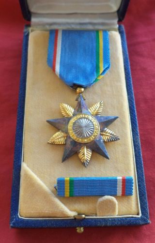 Central African Republic Knight Of The Order Of Recognition,  Box Silver Medal